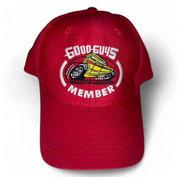 Goodguys Rod & Custom Association Red Member Snapback Hat Logo Cap - Picture 1 of 5